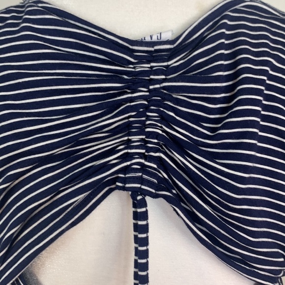 GAP Navy and White Striped Maxi Dress with Open Back - Picture 10 of 13